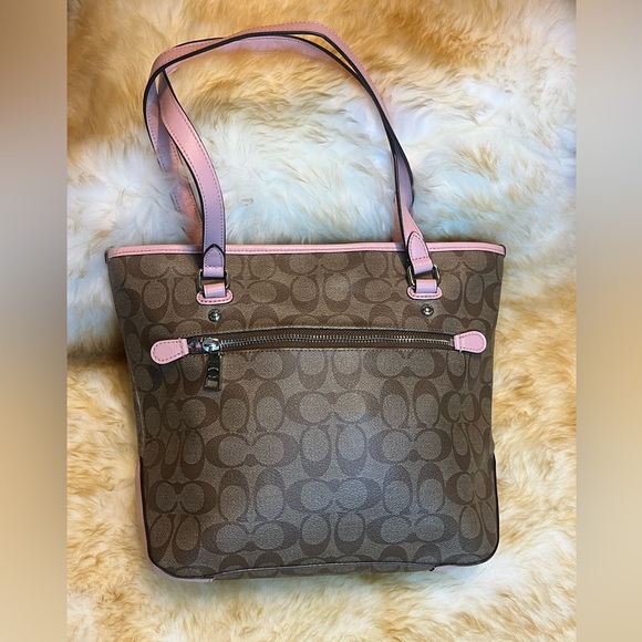 Coach Tan and Pink Shoulder Bag - Picture 6 of 14